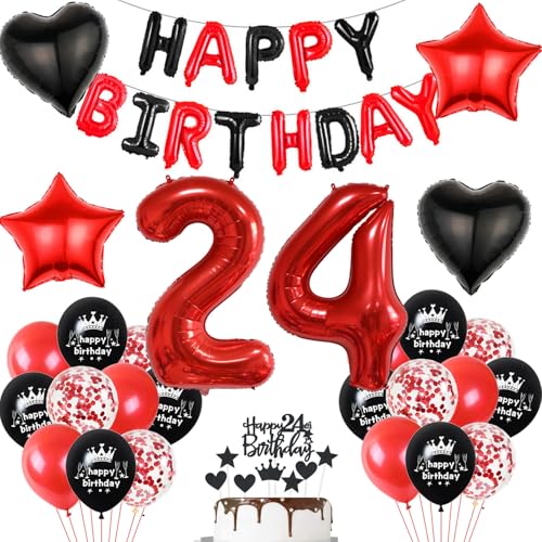 Luftballon 24. Geburtstag deko frau rot Schwarz set Folienballon Zahlen 24 Geburtstagsdeko frauen 24 Jahre geburtstagdeko 24 jahre 24. Geburtstag deko Rot frau Geburtstagsdeko 24 Jahre frauen Luftballon 24. Geburtstag deko frau rot Schwarz set Folienballon Zahlen 24 Geburtstagsdeko frauen 24 Jahre geburtstagdeko 24 jahre 24. Geburtstag deko Rot frau Geburtstagsdeko 24 Jahre frauen von Hopewey