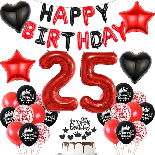 Luftballon 25. Geburtstag deko frau rot Schwarz set Folienballon Zahlen 25 Geburtstagsdeko frauen 25 Jahre geburtstagdeko 25 jahre 25. Geburtstag deko Rot frau Geburtstagsdeko 25 Jahre frauen Luftballon 25. Geburtstag deko frau rot Schwarz set Folienballon Zahlen 25 Geburtstagsdeko frauen 25 Jahre geburtstagdeko 25 jahre 25. Geburtstag deko Rot frau Geburtstagsdeko 25 Jahre frauen von Hopewey