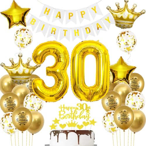 Luftballons 30. Geburtstag Mann frauen Deko Gold Tortendeko 30. Geburtstag Mann Party Dekoration Weiß gold Geburtstagsdeko 30 Jahre frau Männer ballon 30. gold Luftballons 30. Geburtstag Mann frauen Deko Gold Tortendeko 30. Geburtstag Mann Party Dekoration Weiß gold Geburtstagsdeko 30 Jahre frau Männer ballon 30. gold von Hopewey