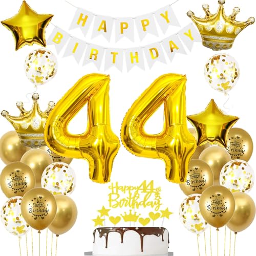 Luftballons 44. Geburtstag Mann frauen Deko Gold Tortendeko 44. Geburtstag Mann Party Dekoration Weiß gold Geburtstagsdeko 44 Jahre frau Männer ballon deko 44. deko gold Luftballons 44. Geburtstag Mann frauen Deko Gold Tortendeko 44. Geburtstag Mann Party Dekoration Weiß gold Geburtstagsdeko 44 Jahre frau Männer ballon deko 44. deko gold von Hopewey