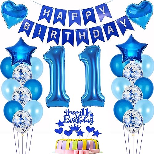 deko 11. geburtstag Junge deko blau ballon 11. geburtstag deko Junge Tortendeko 11 Geburtstag dekoration Junge geburtstagsdeko 11 jahre Junge kuchen deko 11 geburtstags luftballon 11 deko von Hopewey