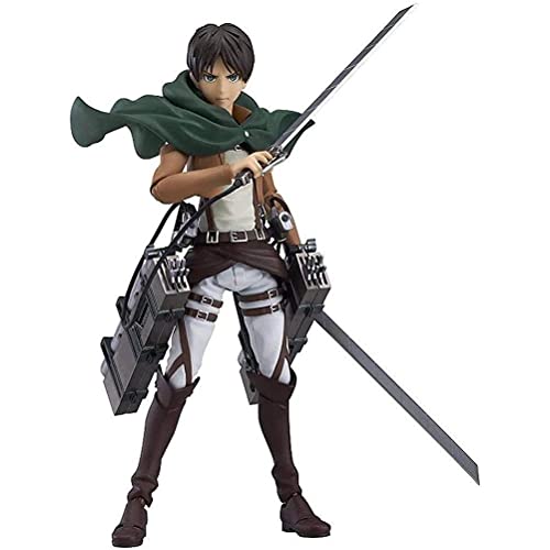 Hopowa Attack on Titan Figure, Eren Yeager Action Figure, PVC-Figur, zum Sammeln, Geschenke, Statue Anime, Beweglich Modell Dekoration von Hopowa