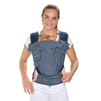 Hoppediz Babytrage Bondolino Plus Popeline One Size Denim von Hoppediz