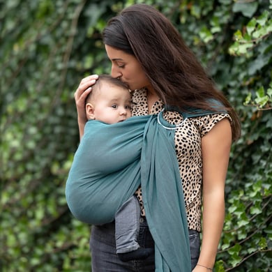 Hoppediz Babytragetuch Ring-Sling Ultraleicht Hamburg Forest von Hoppediz