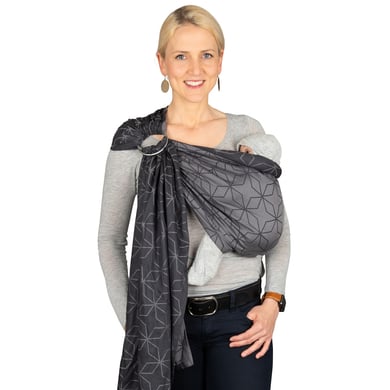 Hoppediz Babytragetuch Ring-Sling Jacquard Malmö Stone von Hoppediz