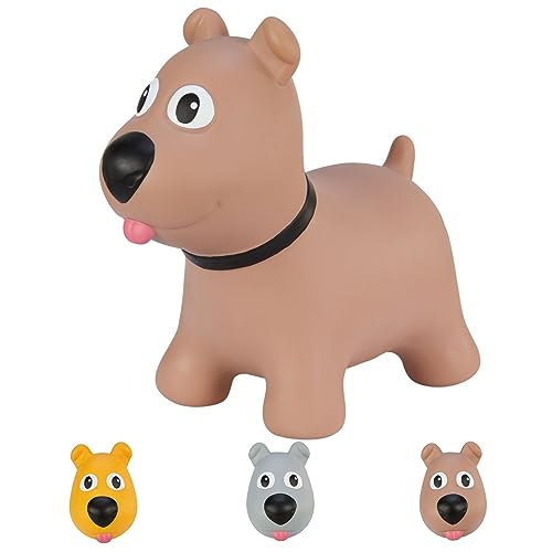 Hoppimals Tootiny Hüpftier, Hüpfhund, Hüpftier ab 1 Jahre & Hüpftier ab 2 Jahre, Perfekt für Gymnastik & Geschicklichkeit für Kinder, Verpackt im Geschenkkarton, inklusive Pumpe - Baby-Hüpfer BRAUN Hoppimals Tootiny Hüpftier, Hüpfhund, Hüpftier ab 1 Jahre & Hüpftier ab 2 Jahre, Perfekt für Gymnastik & Geschicklichkeit für Kinder, Verpackt im Geschenkkarton, inklusive Pumpe - Baby-Hüpfer BRAUN von Hoppimals