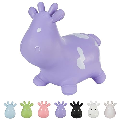 Hoppimals Tootiny Hüpftier, Hüpftier ab 1 Jahre & Hüpftier ab 2 Jahre, Hüpfende Kuh, Für Gymnastik & Geschicklichkeit für Kinder, Verpackt im Geschenkkarton, inklusive Pumpe - Baby-Hüpfer LILA Hoppimals Tootiny Hüpftier, Hüpftier ab 1 Jahre & Hüpftier ab 2 Jahre, Hüpfende Kuh, Für Gymnastik & Geschicklichkeit für Kinder, Verpackt im Geschenkkarton, inklusive Pumpe - Baby-Hüpfer LILA von Hoppimals