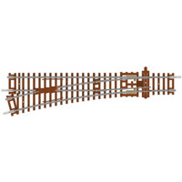 HORNBY TT8008 TT Weiche links, 166 mm, 15°, Radius 631 mm von Hornby