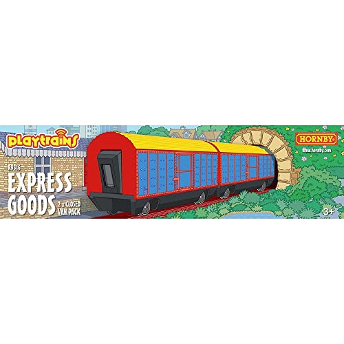Hornby Playtrains – Express Goods geschlossenes Lieferwagen-Paket für ferngesteuerte Batteriezüge von Playtrains – Kinderspielzeugeisenbahn-Set-Zubehör für Kinder ab 3 Jahren, Mini-Modelleisenbahnen Hornby Playtrains – Express Goods geschlossenes Lieferwagen-Paket für ferngesteuerte Batteriezüge von Playtrains – Kinderspielzeugeisenbahn-Set-Zubehör für Kinder ab 3 Jahren, Mini-Modelleisenbahnen von Hornby