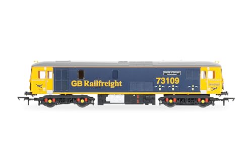 Hornby R30176TXS Railroad Plus GB Railfreight, Klasse 73, BO, 73109 „Luftschlacht um England – Eisenbahnlokomotiven der 10. Epoche, blau und orange von Hornby