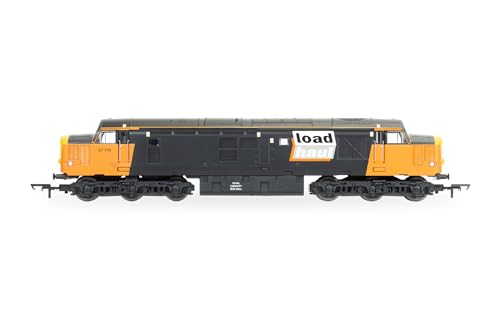 Hornby R30188 Railroad Plus Loadhaul, Class 37, Co, 37710-Era 8 Railway-Loks, Schwarz und Orange von Hornby