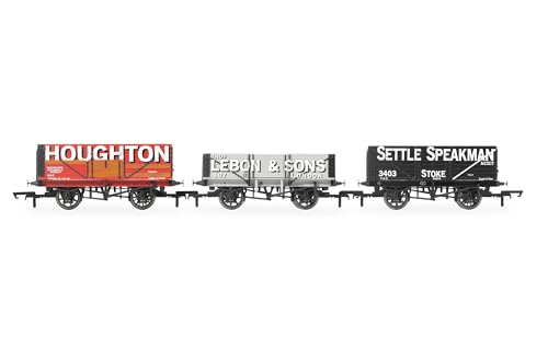 Hornby R60116 Triple, Houghton Main, Thos. Lebon & Sons & Settle Speakman-Era 3 Eisenbahn-Rolling-Wag-Packs, mehrere von Hornby