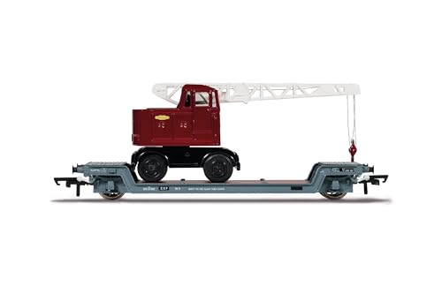 Hornby R60238 BR, Loriot Y Machinery Truck mit British Coles Crane-Era 4 Railway-Rolling Stock Wagon Packs, Grau und Rot von Hornby