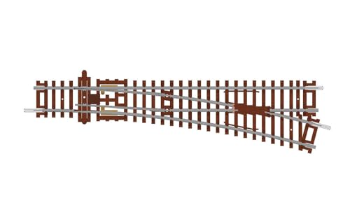 Hornby TT8009 Spur TT, rechte Weiche, 166 mm, 15° – zusätzliche Gleisteile für Modelleisenbahn-Sets, Gleisteile für Spielzeugeisenbahnen, beinhaltet: 1x 631 mm rechte Weiche – Maßstab 1:120 von Hornby