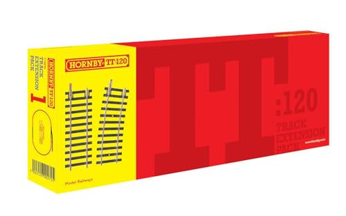 Hornby TT8030 TT Gauge Track Pack 1 – Zusätzliche Gleisteile für Modelleisenbahn-Sets, Spielzeugeisenbahn-Gleisteile, beinhaltet: 1 x TT8008, 1 x TT8007, 5 x TT8002, 1 x TT8010 – Maßstab 1:120 von Hornby