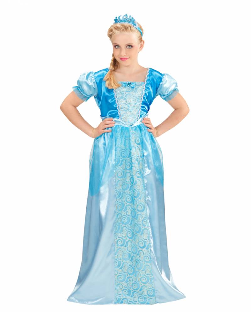 Blaues Schneeprinzessin Kinderkostüm XS/116