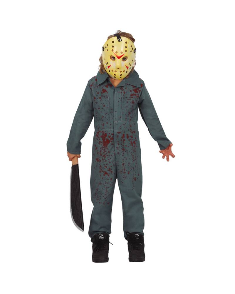 Blutiges Killer Psycho Kinderkostüm mit Maske 5-6 Jahre