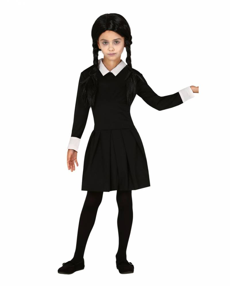 Dark Girl Kinder Kostüm Kleid Schwarz L