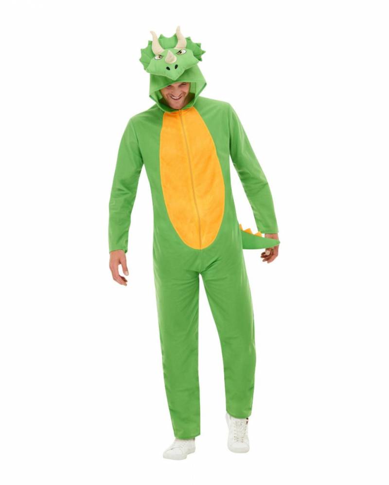 Dinosaurier Jumpsuit Kostüm für Erwachsene L