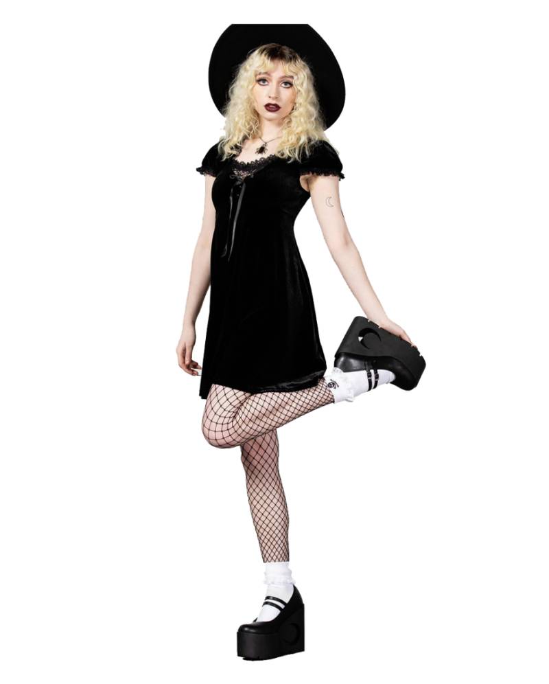 KILLSTAR Heather Babydoll Kleid Schwarz M