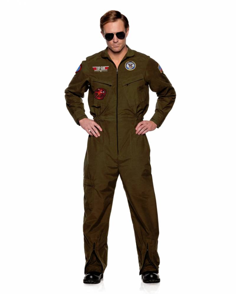 Navy Top Gun Jet Pilot Herren Kostümanzug One Size