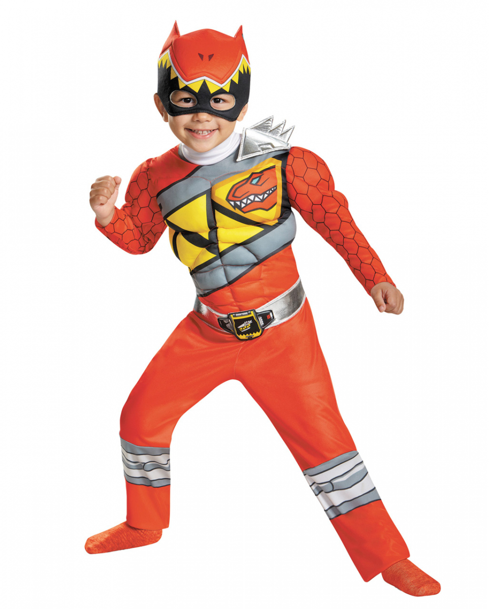 Red Power Ranger Dino Charge Kleinkinder Kostüm XS