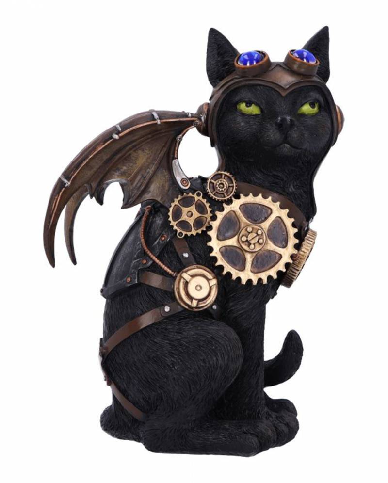 Steampunk Feline Flight Katzen Figur 22,7cm