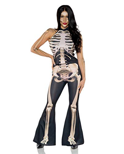 Horror-Shop 2-teiliges Skelett Kostüm für Damen als Halloween Verkleidung XS von Horror-Shop