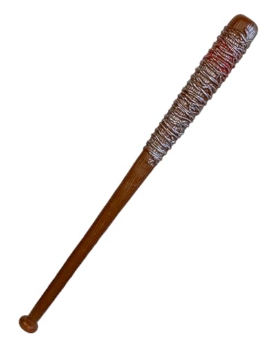 Horror-Shop Baseballschläger mit blutigem Stacheldraht - Länge 75 cm, Kunststoff, Thematischer Baseballschläger von Horror-Shop