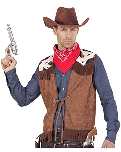 Horror-Shop Braune Cowboy Weste mit Fransen im Wildleder Look XL von Horror-Shop