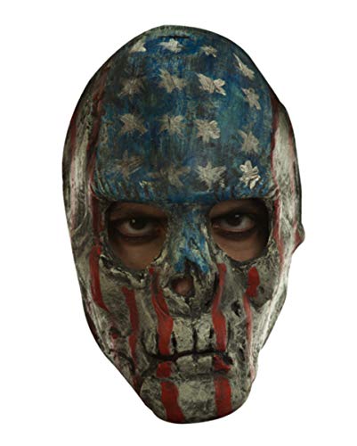 Horror-Shop Creepy Patriotic Skull Vollkopf Maske als Kostümzubehör für Halloween und Karneval von Horror-Shop