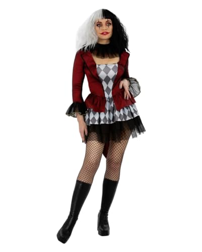 Horror-Shop Evil Harlekin Damen Kostüm für Halloween S von Horror-Shop