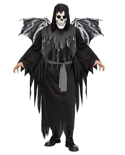 Horror-Shop Grim Reaper Kostüm mit Flügeln für Männer als Halloween Verkleidung von Horror-Shop