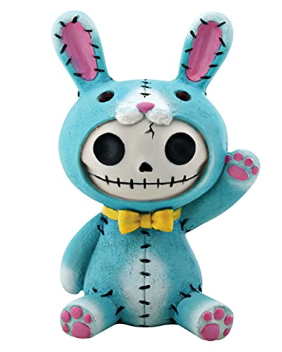 Horror-Shop Große Furrybones Figur Blue Bun Bun - die Geschenkidee für Gothic Fans von Horror-Shop