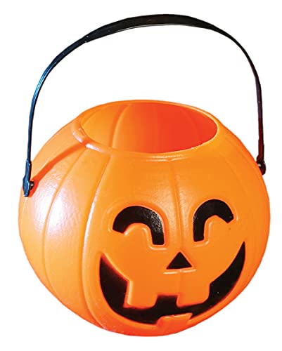 Horror-Shop Halloween Eimerchen mit Kürbisgesicht & Henkel 11cm von Horror-Shop