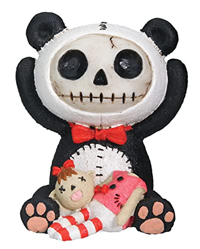 Horror-Shop Kleine Furrybones Figur Pandie - die Geschenkidee für Gothic Fans von Horror-Shop