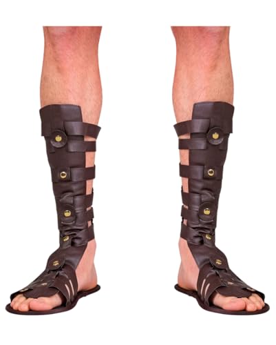 Horror-Shop Römersandalen mit verstellbaren Riemen & Schienbeinschoner von Horror-Shop