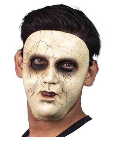 Horror-Shop Schaurige Puppe Halbmaske für Halloween von Horror-Shop