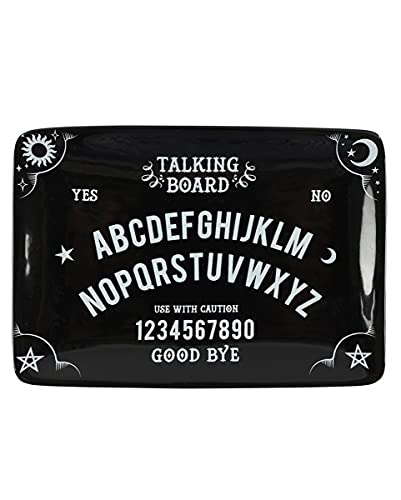 Horror-Shop Schwarze Spirit Board Keramik Schmuckschale als Wohnaccessoire von Horror-Shop