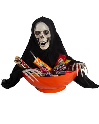 Horror-Shop Spooky Bonbonschüssel mit nach dir schnappendem Grim Reaper von Horror-Shop