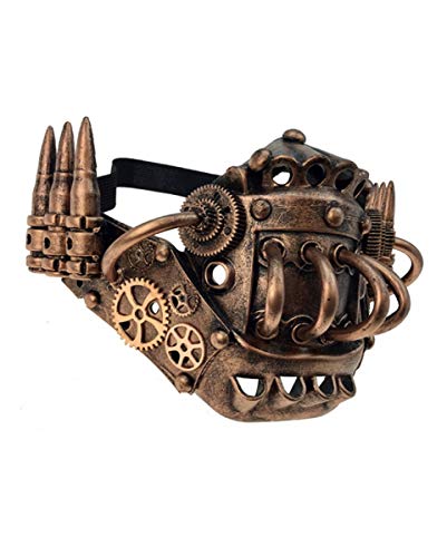 Horror-Shop Steampunk Halbmaske Cuthbert als krasses Steampunker Kostümzubehör von Horror-Shop