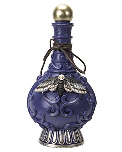 Horror-Shop Violette Giftflasche mit Totenkopf Nachtschwärmer 23 cm von Horror-Shop