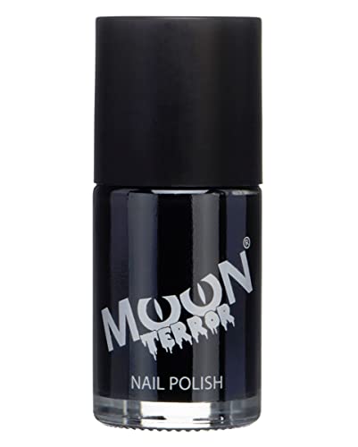 Moon Terror Halloween Nagellack in Mitternacht schwarz für Spooky Fingernägel von Horror-Shop