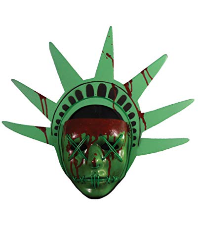 The Purge Lady Liberty Horror Maske mit Lichteffekt von Horror-Shop