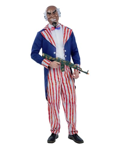 Uncle Sam Horror Patriot Herren Kostüm für Halloween L von Horror-Shop