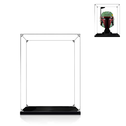 Hosdiy Acryl Vitrine Display Case Schaukasten für Lego Helm (Boba Fett) 75277 (Nur Vitrine, Ohne Modell Set) von Hosdiy