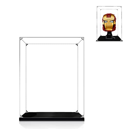 Hosdiy Acryl Vitrine Display Case Schaukasten für Lego Helm (Iron Man) 76165 (Nur Vitrine, Ohne Modell Set) von Hosdiy