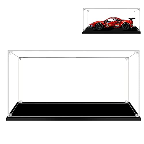 Hosdiy Acryl Vitrine Schaukasten für (Ferrari 488 GTE) Modell, Vitrine für Lego 42125 (Nur Vitrine, Ohne Modell Set) von Hosdiy