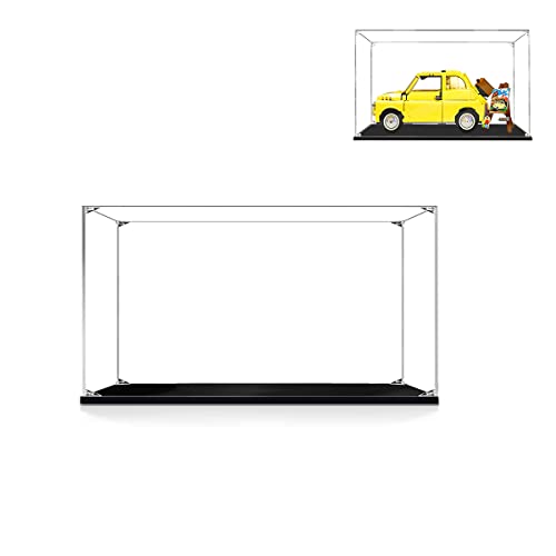 Hosdiy Acryl Vitrine Schaukasten für (FIAT 500) Modell - Vitrine Kompatible mit Lego 10271 (Nur Vitrine, Ohne Modell Set) von Hosdiy