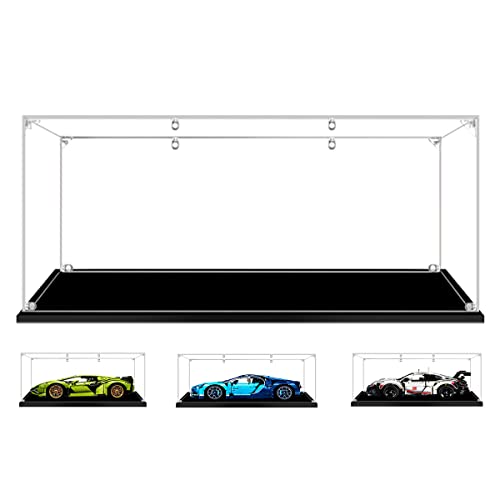 Hosdiy Acryl Vitrine Schaukasten für (Lamborghini-Sián)/ für (Bugatti-Chiron)/ für (Porsche-911) Modell, Kompatibel Mit Lego 42115/42083/42056/42096-62 x 30 x 20 cm (Nur Vitrine) von Hosdiy